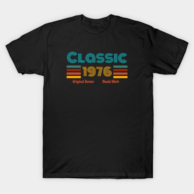 Retro birth year 1976 T-Shirt by RRLBuds